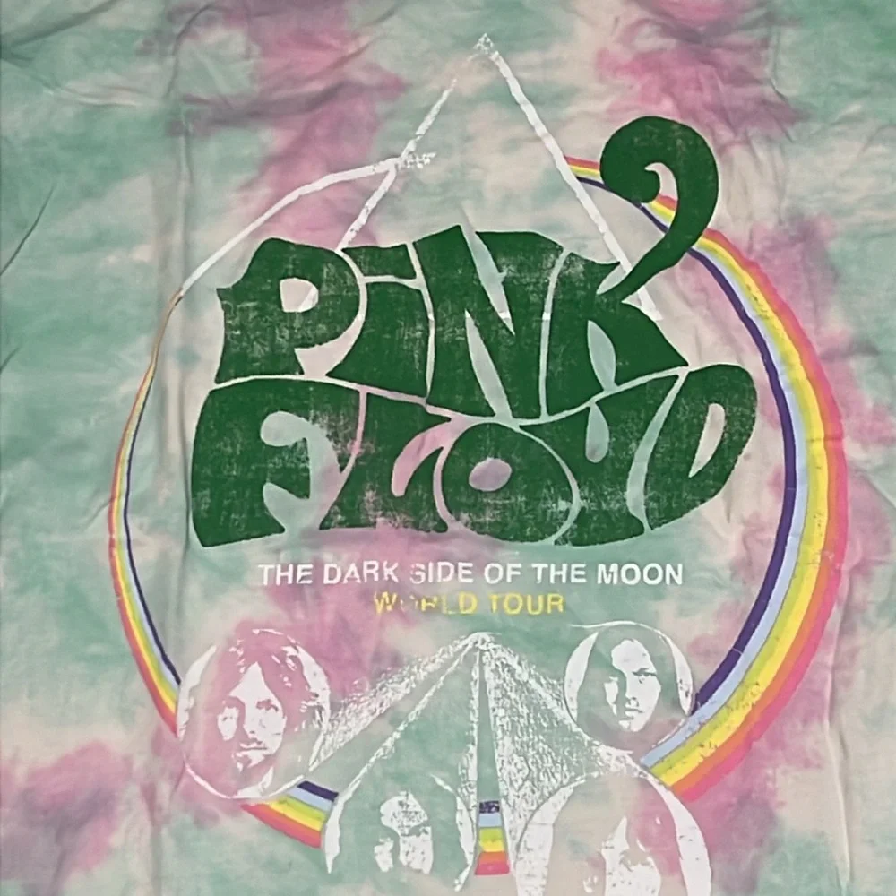 Pull& Bear Pink Floyd Tie-Dye T Shirt - Picture 6 of 13